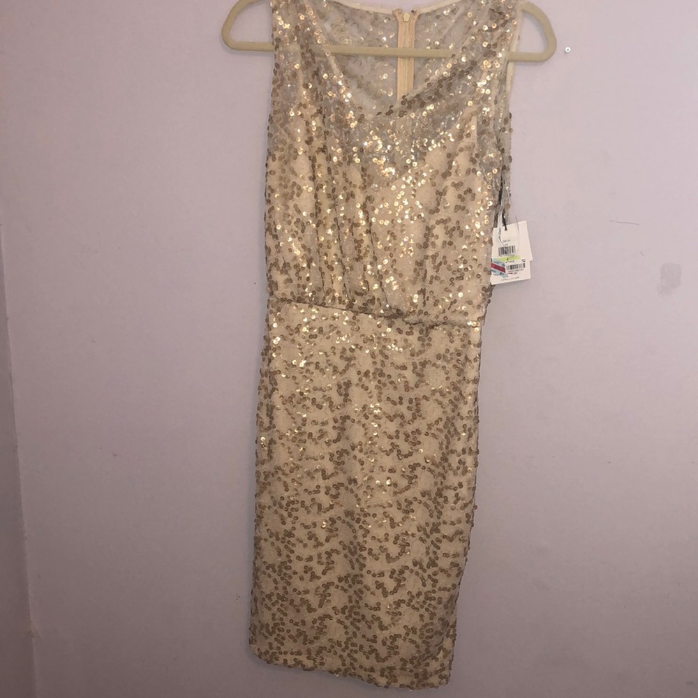Calvin Klein Gold Midi Dress